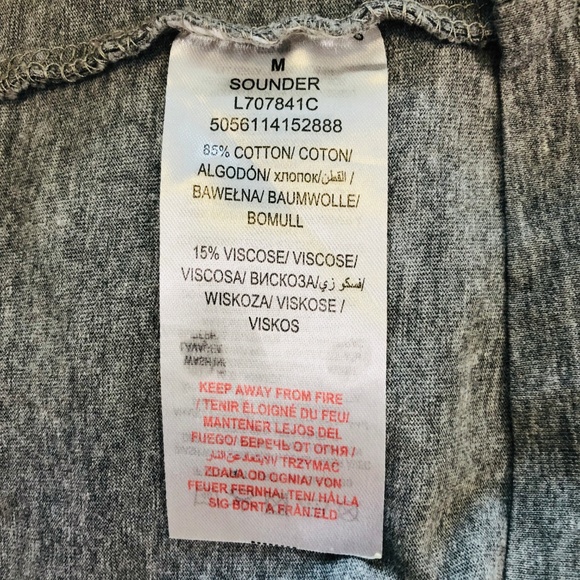 Loyalty & Faith Sounder Grey Zip Pocket T-Shirt M - Picture 5 of 6